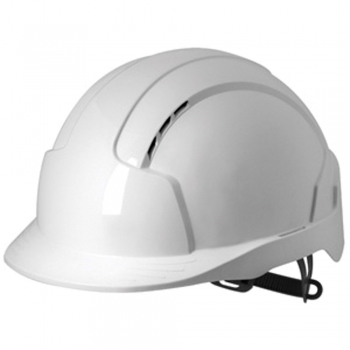 Evolite Mid Peak Vented Safety Helmet - HM1EV1-02 - White
