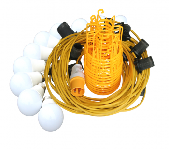 110V LED Festoon Kit - LG6LFK2 - 22.00m, 10 bulbs - Yellow