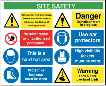 Safety Site Board - OSC8019 - 1200 x 900mm