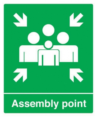 Fire Assembly Point Sign - OSFE2010 - 250 x 300mm
