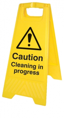 Caution Cleaning In Progress / Wet Floor Free Standing Sign - OSG7002 - 300 x 575mm