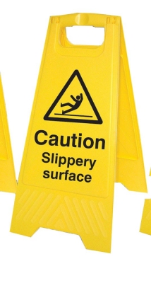 Caution Slippery Surface Free Standing Sign - OSG7003 - 300 x 575mm