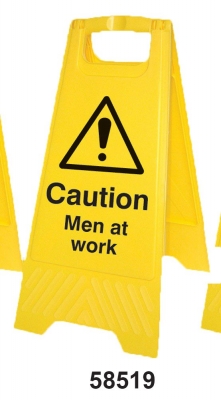 Caution Men At Work Free Standing Sign - OSG7005 - 300 x 575mm