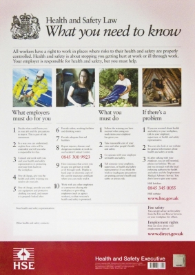 Health & Safety Law Poster - OSHSC30 - 420 x 594mm