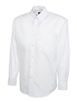 Long Sleeve Oxford Shirt - OSL5-02-155 - 15.5 inch  (M) - White