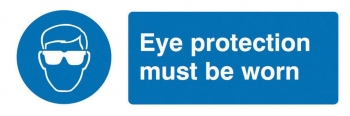 Eye Protection Must Be Worn Sign - OSM5001 - 600 x 200mm