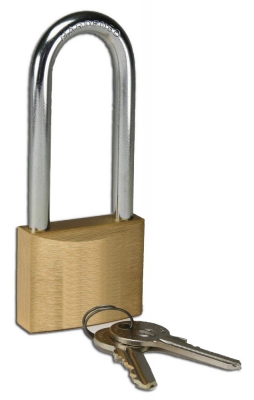 Long Shackle Quality Brass Padlock – Keyed Alike - PL3C50A - 50mm