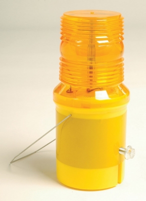 FNPC Single Battery Non Flashing Road Lamp - RE1F05 - Battery not included - Yellow