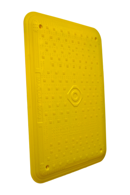 Trench Cover complete with metal reinforcing bars - 1200 x 800 x 40mm / Capability: 400Kg. - Yellow