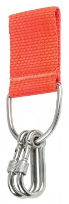 Belt Adapter with 2 Captured Screwgate Carabiners - SFETBKA - 50mm - SWL of 2.74kgs - Orange