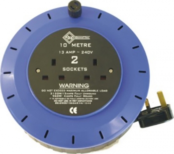 240V 13A Cassette Cable Reel comes with 2 x 13A Sockets - SR6R10 - 10m