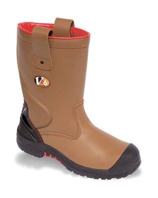 V12 Grizzly Fleece Lined Scuff Cap Rigger Boots