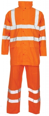 Hi-Vis PVC Rain Jacket & Trouser
