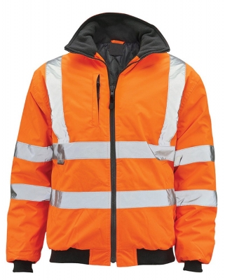 Classic Orange Hi-Vis Bomber Jacket