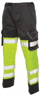 Heavyweight Hi-Vis Poly / Cotton Cargo Trousers