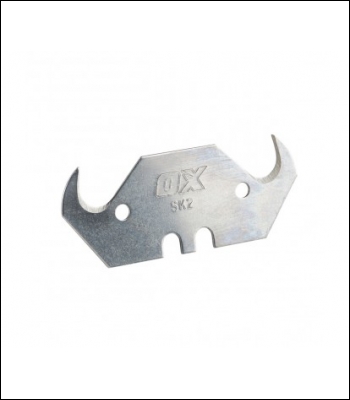 OxTools Pro 10 Pack Heavy Duty Hooked Knife Blades & Dispenser - Box Of 20 - Code OX17689