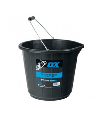 OxTools Trade 15l Black Bucket - Box Of 10 - Code OX7085