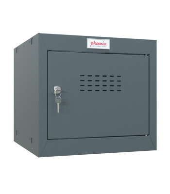 Phoenix CL0344AAK Size 1 Dark Grey Cube Locker with Key Lock - Code CL0344AAK