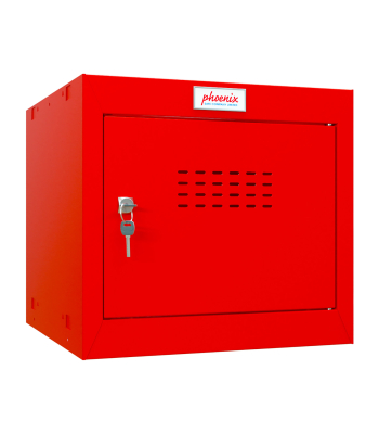 Phoenix CL0344RRK Size 1 Red Cube Locker with Key Lock - Code CL0344RRK