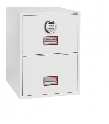 Phoenix World Class Vertical Fire File FS2252E 2 Drawer Filing Cabinet with Electronic Lock
