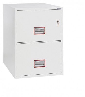 Phoenix World Class Vertical Fire File FS2262K 2 Drawer Filing Cabinet with Key Lock