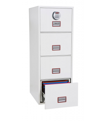 Phoenix World Class Vertical Fire File FS2264E 4 Drawer Filing Cabinet with Electronic Lock