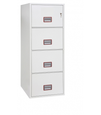 Phoenix World Class Vertical Fire File FS2264K 4 Drawer Filing Cabinet with Key Lock
