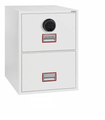 Phoenix World Class Vertical Fire File FS2272F 2 Drawer Filing Cabinet with Fingerprint Lock