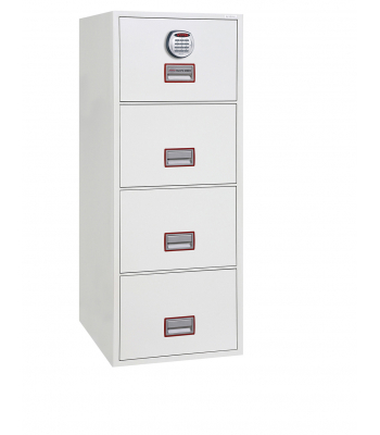 Phoenix World Class Vertical Fire File FS2274E 4 Drawer Filing Cabinet with Electronic Lock