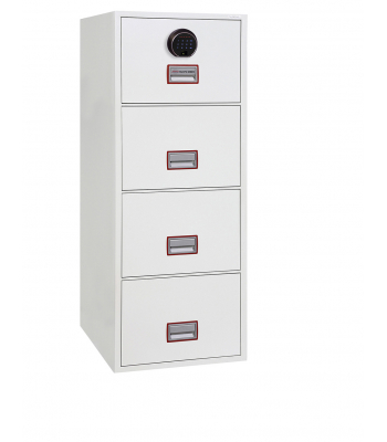 Phoenix World Class Vertical Fire File FS2274F 4 Drawer Filing Cabinet with Fingerprint Lock