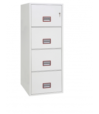 Phoenix World Class Vertical Fire File FS2274K 4 Drawer Filing Cabinet with Key Lock