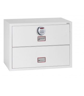 Phoenix World Class Lateral Fire File FS2412E 2 Drawer Filing Cabinet with Electronic Lock