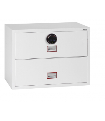 Phoenix World Class Lateral Fire File FS2412F 2 Drawer Filing Cabinet with Fingerprint Lock