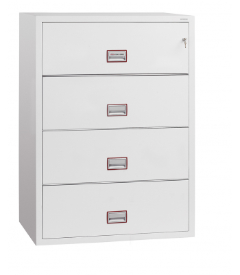 Phoenix World Class Lateral Fire File FS2414K 4 Drawer Filing Cabinet with Key Lock