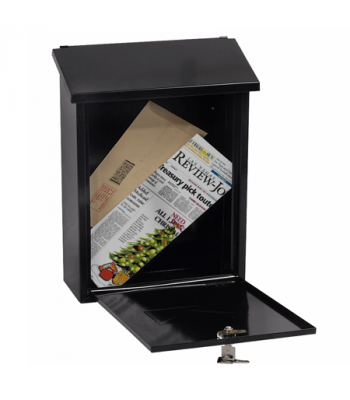 Phoenix Villa Top Loading Letter Box MB0114KB in Black with Key Lock