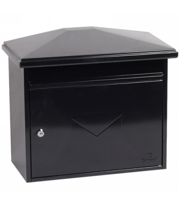 Phoenix Libro Front Loading Letter Box MB0115KB in Black with Key Lock