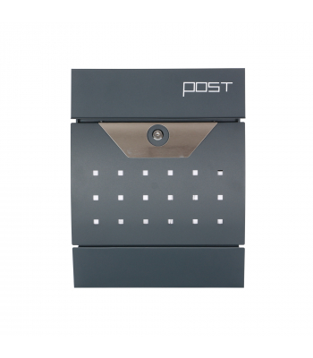 Phoenix Estilo Front Loading Letter Box MB0122KA in Graphite Grey with Key Lock