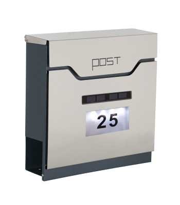 Phoenix Estilo Top Loading Letter Box MB0125KS in Stainless Steel with Key Lock - Code MB0125KS