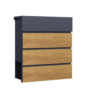 Phoenix Estilo Top Loading Letter Box MB0126KW Wood Finish with Key Lock - Code MB0126KW