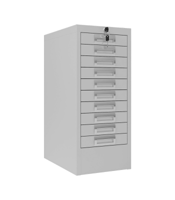 Phoenix MD Series MD0604G 10 Drawer Multidrawer Cabinet in Grey with Key Lock - Code MD0604G
