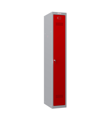 Phoenix PL Series PL1130GRK/ADD 1 Column 1 Door Personal Locker Grey Body/Red Door with Key Lock - Code PL1130GRKADD