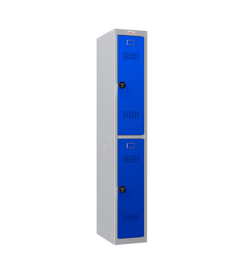 Phoenix PL Series PL1230GBC/ADD 1 Column 2 Door Personal Locker Grey Body/Blue Doors with Combination Locks - Code PL1230GBC
