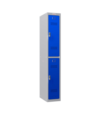 Phoenix PL Series PL1230GBE/ADD 1 Column 2 Door Personal Locker Grey Body/Blue Doors with Electronic Locks - Code PL1230GBE