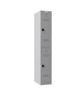 Phoenix PL 300D Series PL1233GGC/ADD 1 Column 2 Door Personal locker in Grey with Combination Lock - Code PL1233GGC
