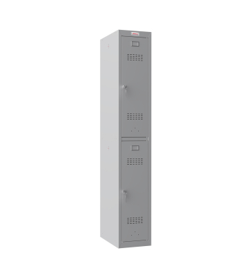 Phoenix PL 300D Series PL1233GGK 1 Column 2 Door Personal locker in Grey with Key Lock - Code PL1233GGK