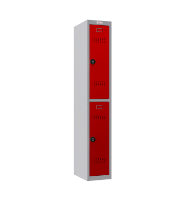 Phoenix PL 300D Series PL1233GRC/ADD 1 Column 2 Door Personal locker in Red with Combination Lock - Code PL1233GRCADD