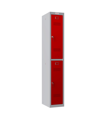 Phoenix PL 300D Series PL1233GRK/ADD 1 Column 2 Door Personal locker in Red with Key Lock - Code PL1233GRKADD