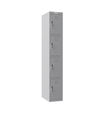 Phoenix PL Series PL1430GGE/ADD 1 Column 4 Door Personal locker in Grey with Electronic Locks - Code PL1430GGE