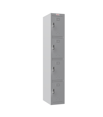 Phoenix PL 300D Series PL1433GGE/ADD 1 Column 4 Door Personal locker in Grey with Electronic Lock - Code PL1433GGEADD