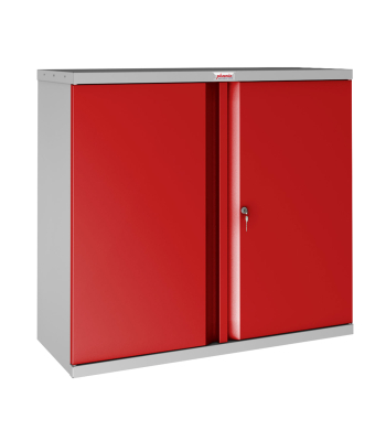 Phoenix SC Series SC1010GRK 2 Door 1 Shelf Stationery Cupboard in Red with Key Lock - Code SC1010GRK